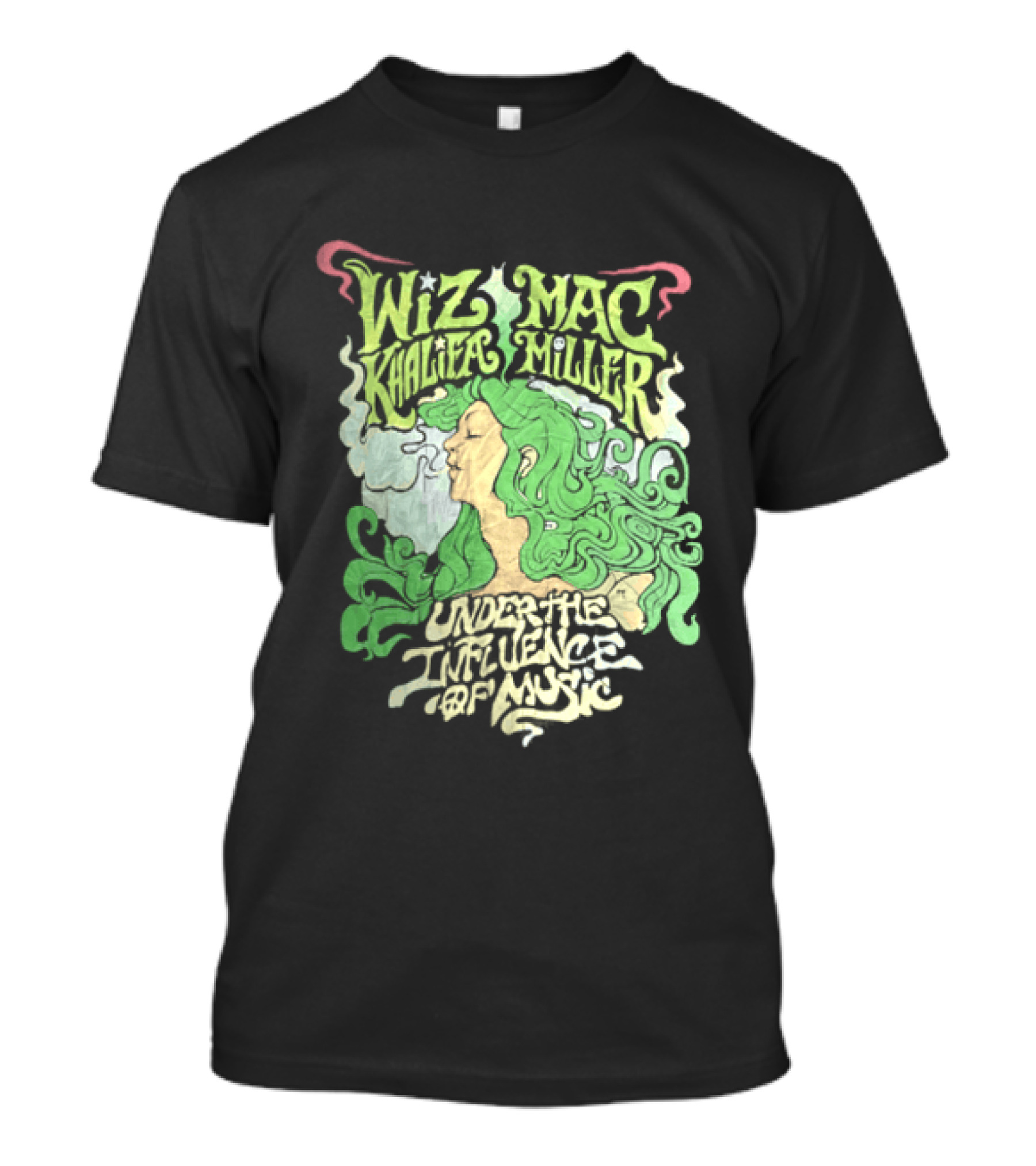 Wiz Khalifa Mac Miller Under The Influence Of Music Tour Colorful T-Shirt