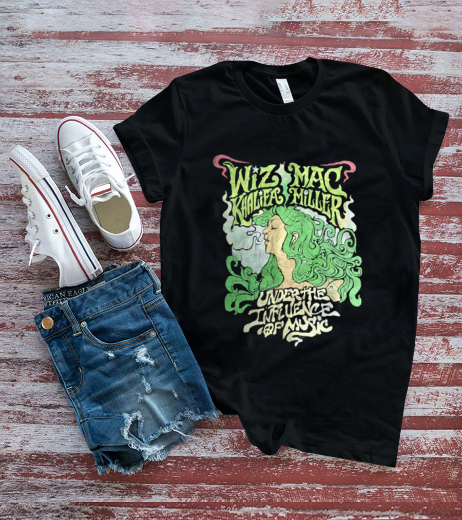 Wiz Khalifa Mac Miller Under The Influence Of Music Tour Colorful T-Shirt