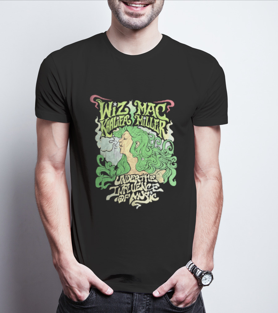 Wiz Khalifa Mac Miller Under The Influence Of Music Tour Colorful T-Shirt