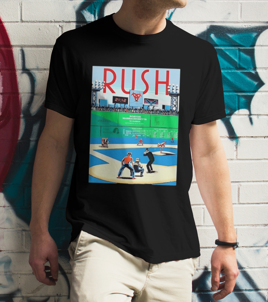 Rush 2112 Fifty Something Tour Boston Massachusetts TD Garden September 5 2024 Stadium Baseball T-Shirt