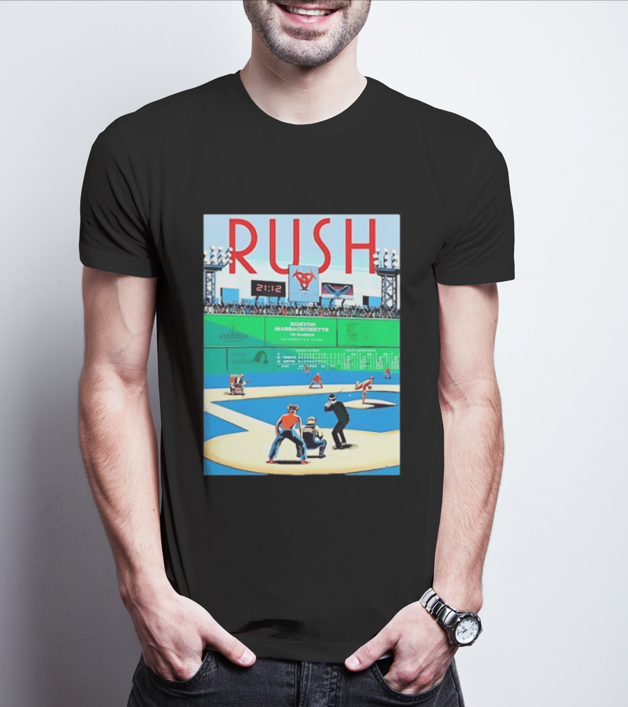 Rush 2112 Fifty Something Tour Boston Massachusetts TD Garden September 5 2024 Stadium Baseball T-Shirt