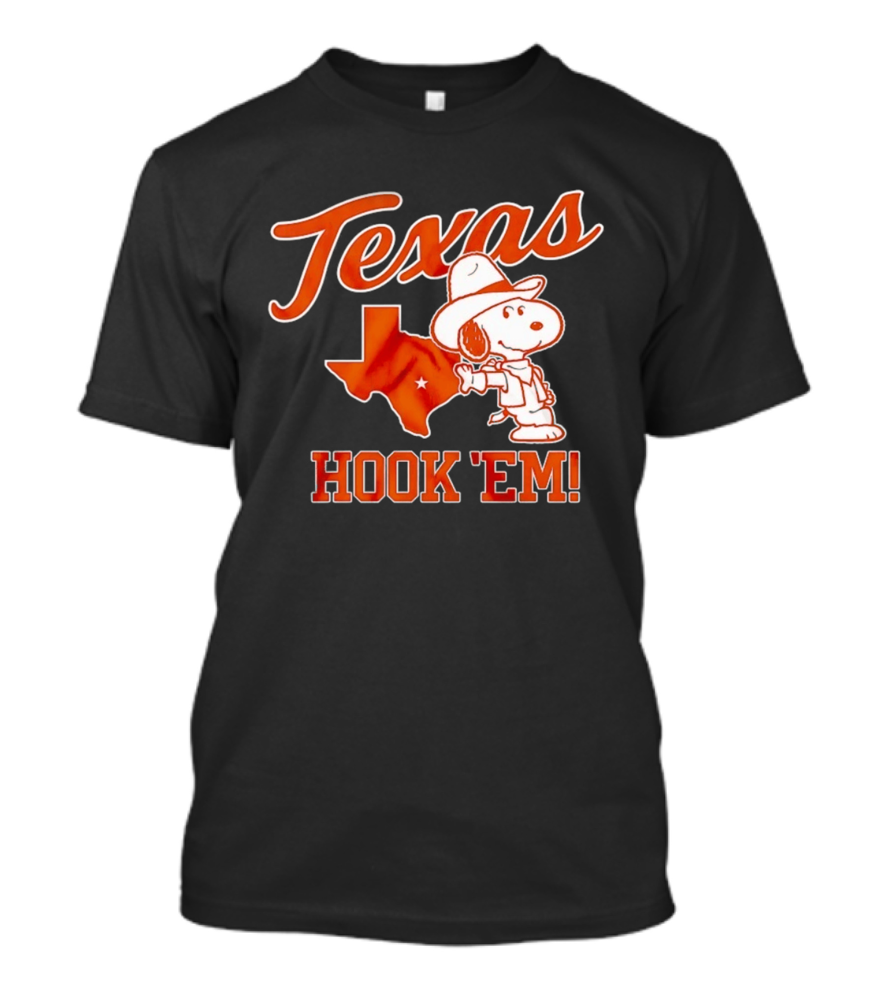 Texas Snoopy Hook 'Em Peanuts Cowboy Spirit T-Shirt