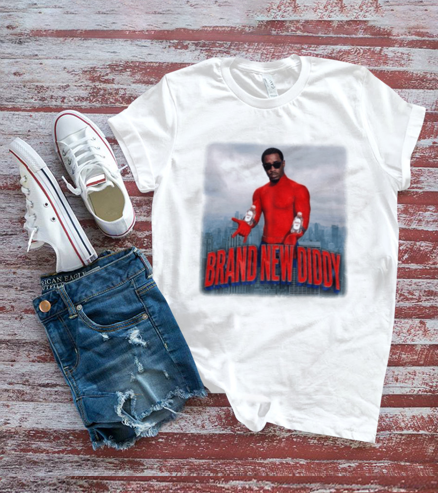 Brand New Diddy Red Outfit With Baby Oil Sean Combs City T-Shirt