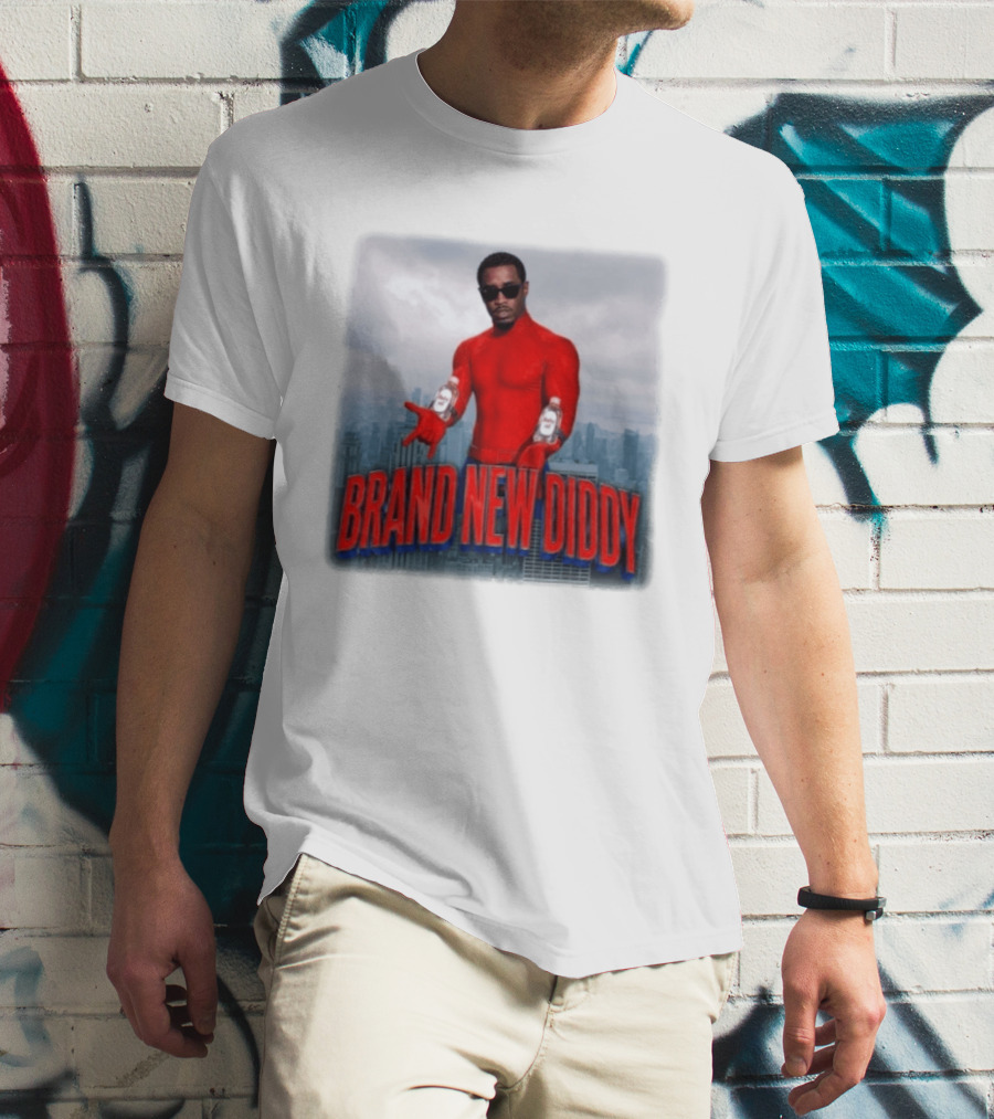 Brand New Diddy Red Outfit With Baby Oil Sean Combs City T-Shirt