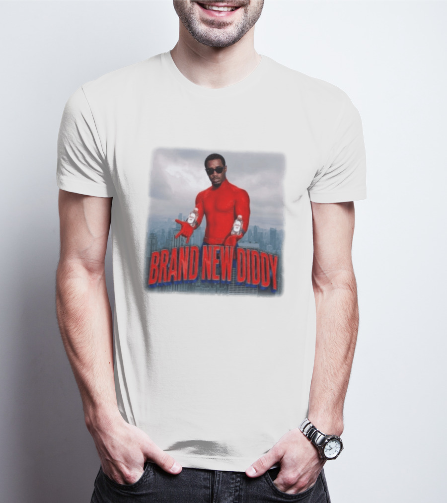 Brand New Diddy Red Outfit With Baby Oil Sean Combs City T-Shirt