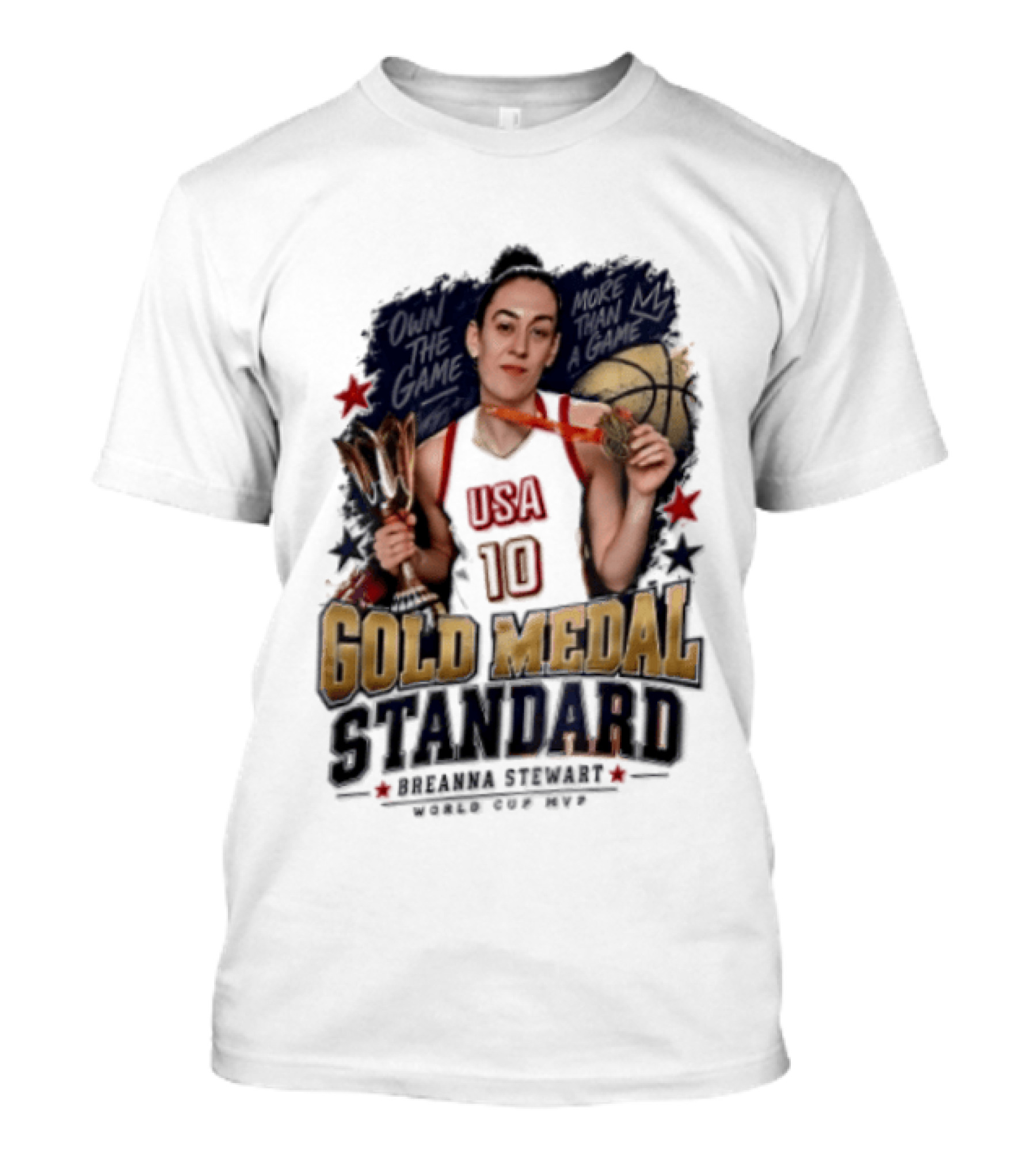 USA 10 Gold Medal Standard Breanna Stewart Basketball T-Shirt