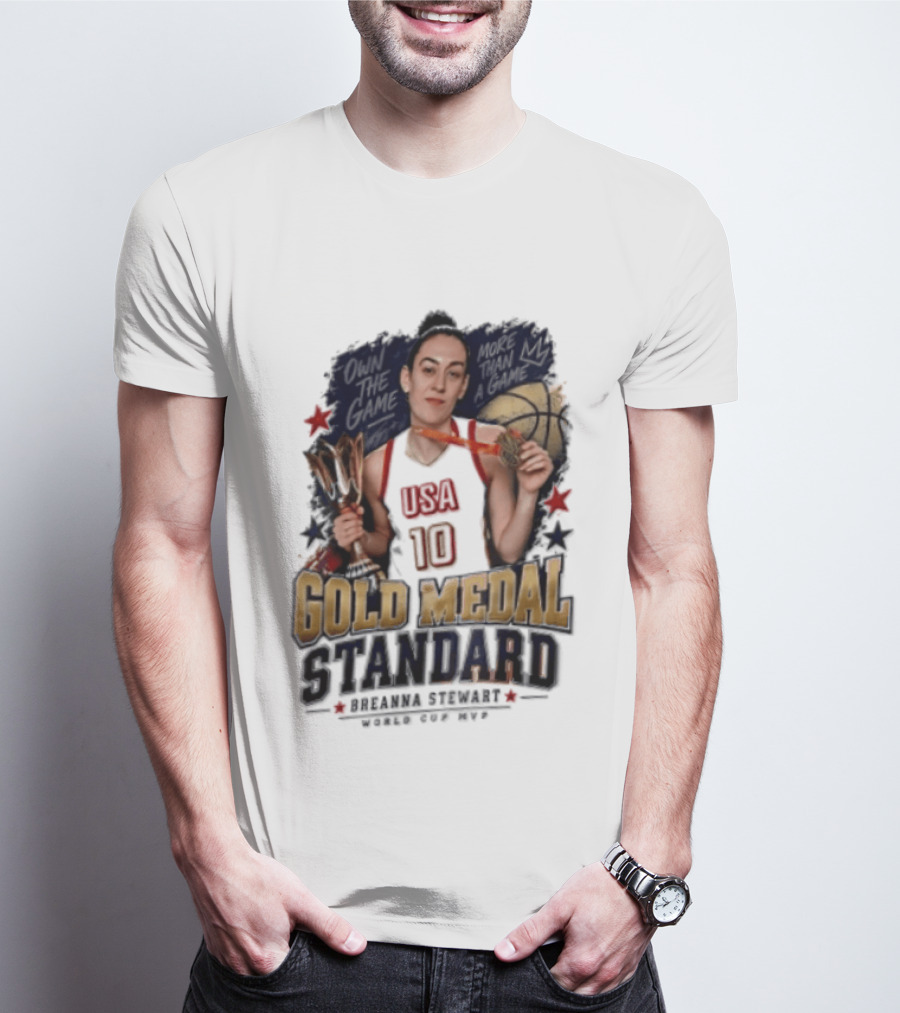 USA 10 Gold Medal Standard Breanna Stewart Basketball T-Shirt