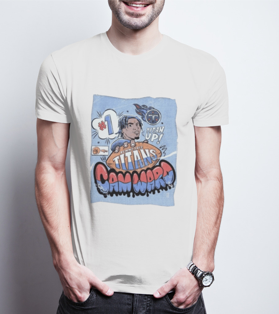 #1 Tennessee Titans Titan Up Cam Ward Comic T-Shirt
