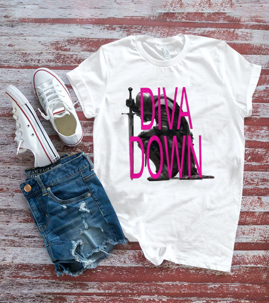 Diva Down Knight Sword Warrior Armor T-Shirt