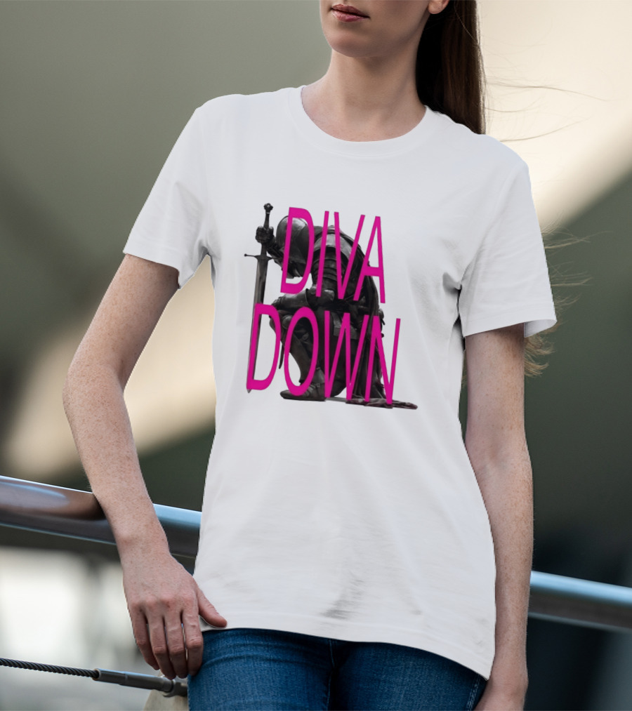 Diva Down Knight Sword Warrior Armor T-Shirt