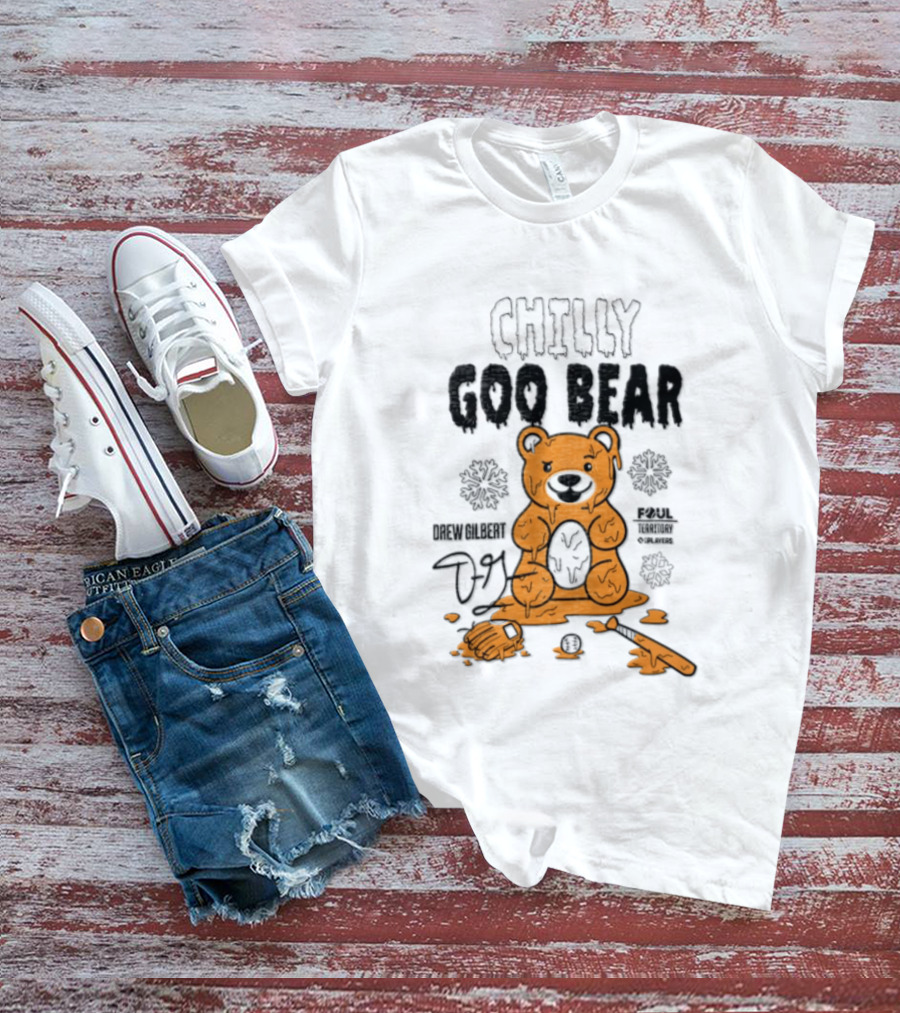 Drew Gilbert New York Mets Chilly Goo Bear Foul Territory MLB Players T-Shirt