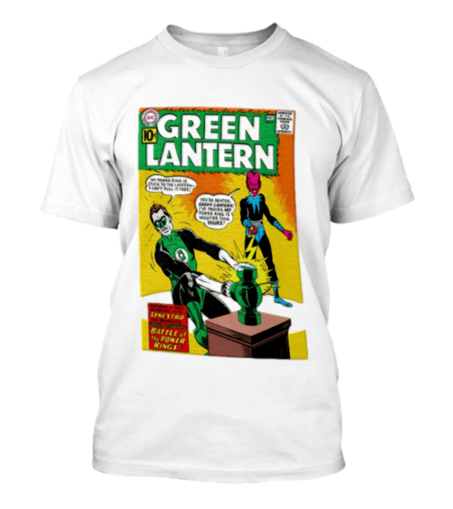 Green Lantern Sinestro Battle Of The Power Rings Comic Cover DC Comics T-Shirt