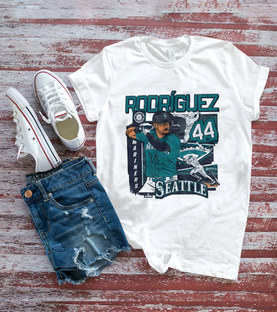 Rodríguez 44 Seattle Mariners Baseball Player T-Shirt