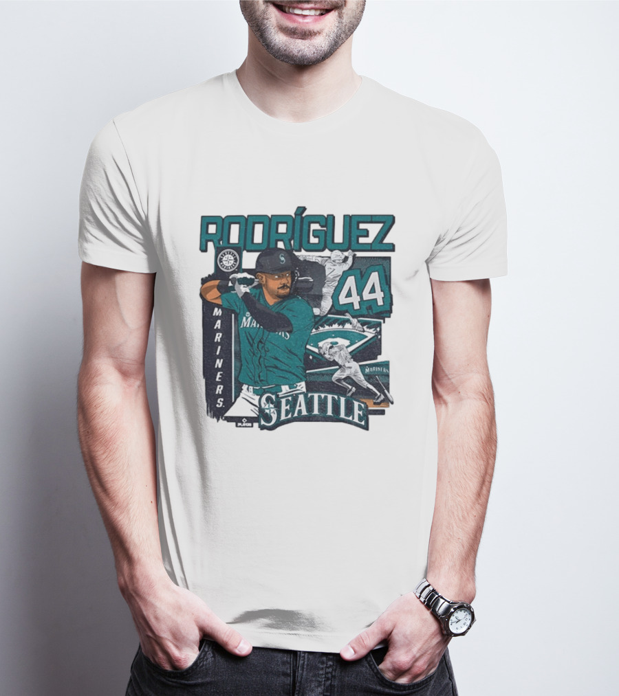 Rodríguez 44 Seattle Mariners Baseball Player T-Shirt