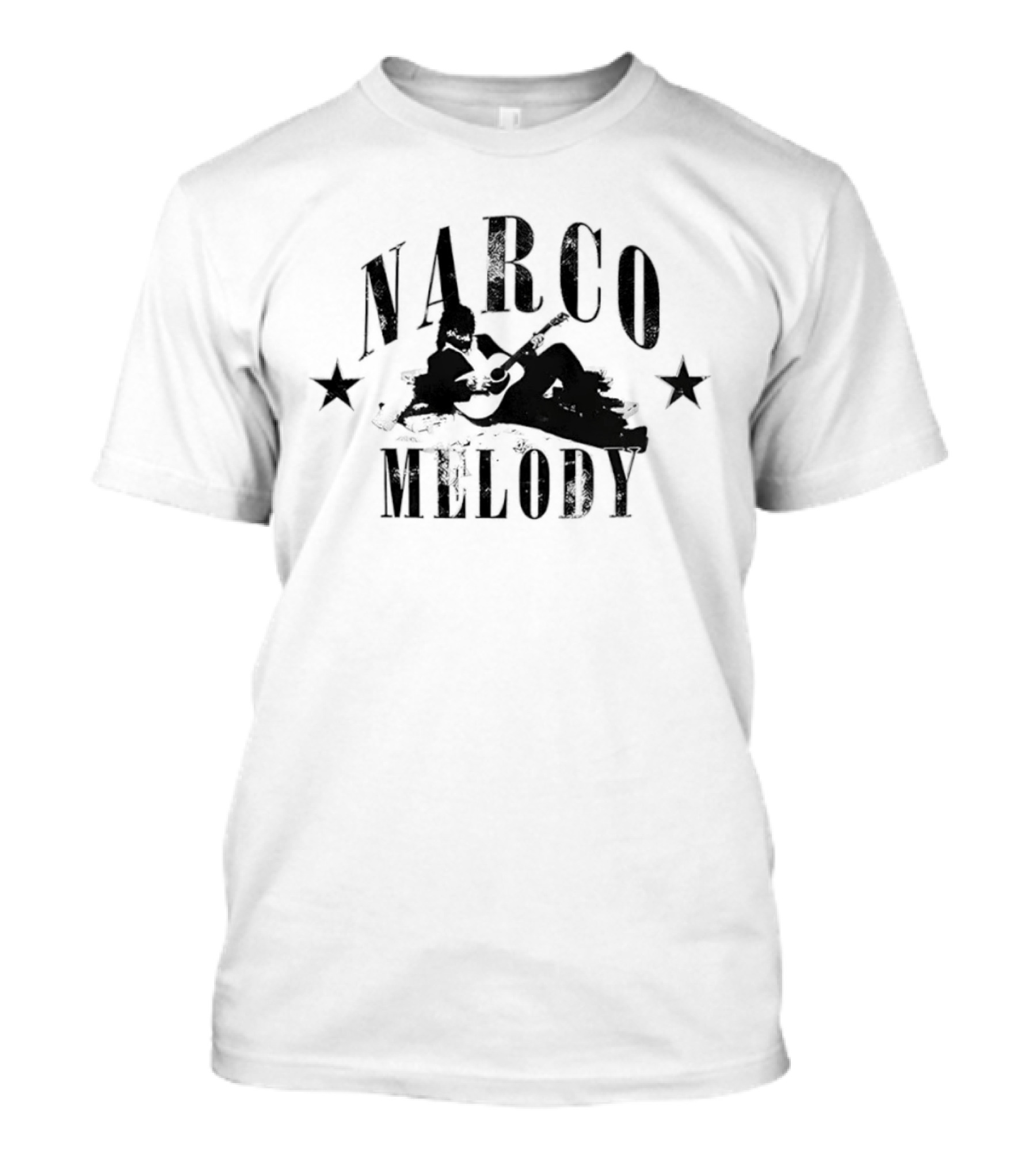 Narco Melody Distressed Guitarist Musician Stars T-Shirt