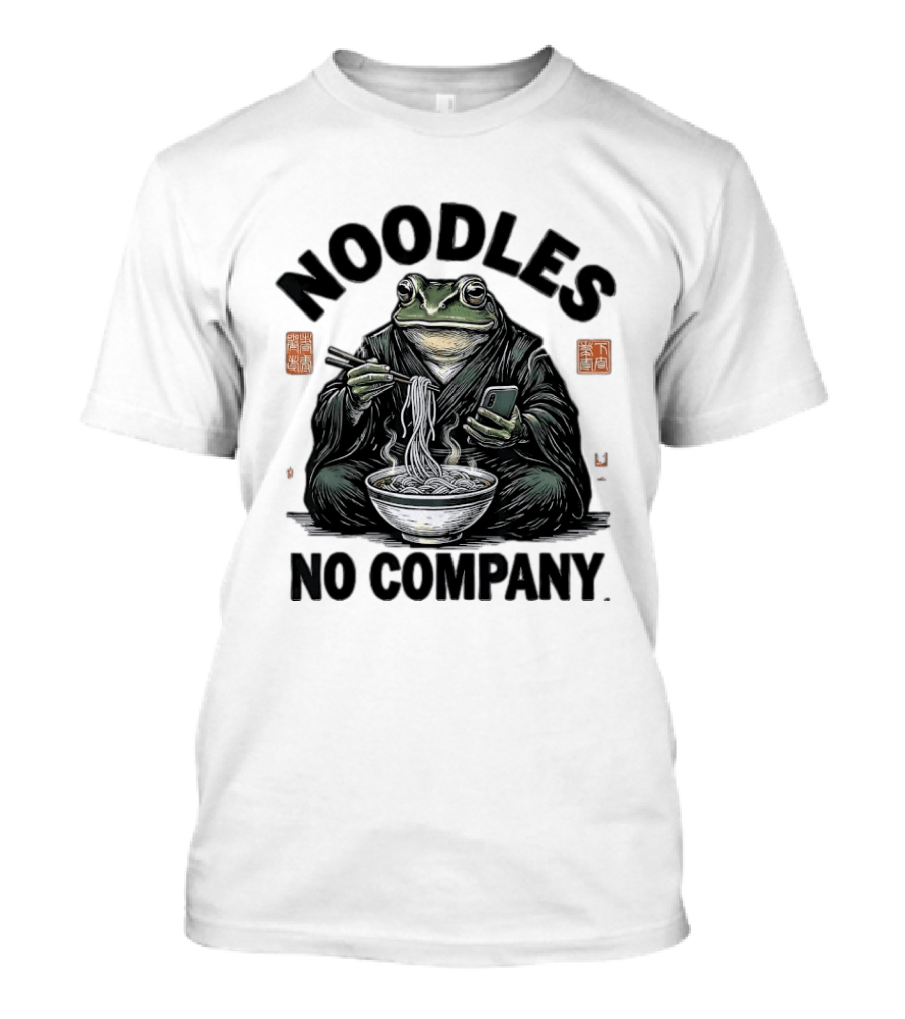 Noodles No Company Frog Eating Ramen Japanese T-Shirt