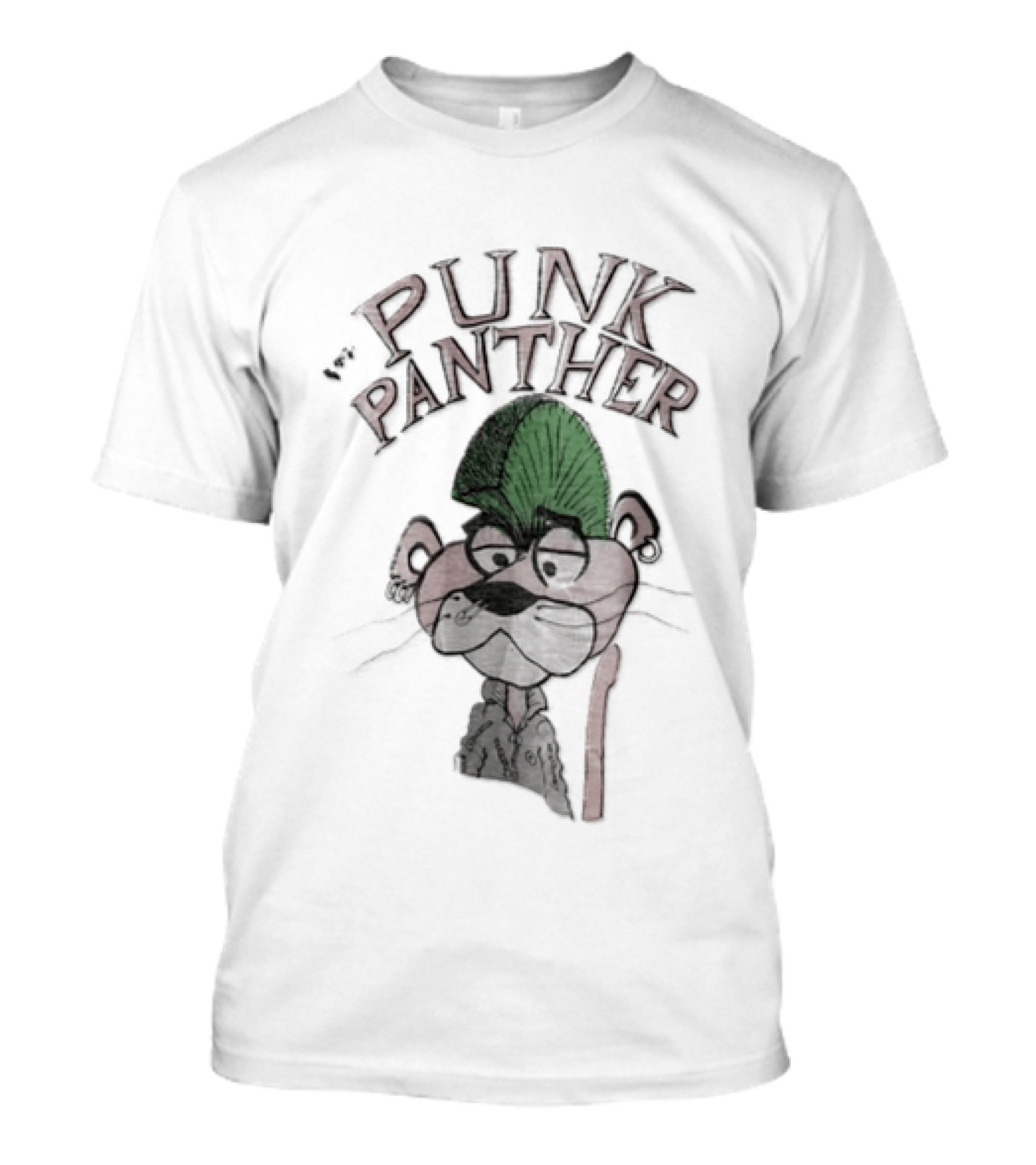 Punk Panther Green Mohawk Pink Panther T-Shirt