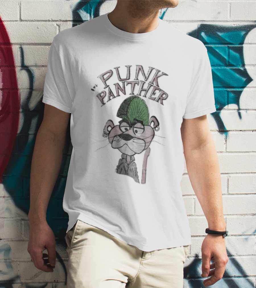 Punk Panther Green Mohawk Pink Panther T-Shirt