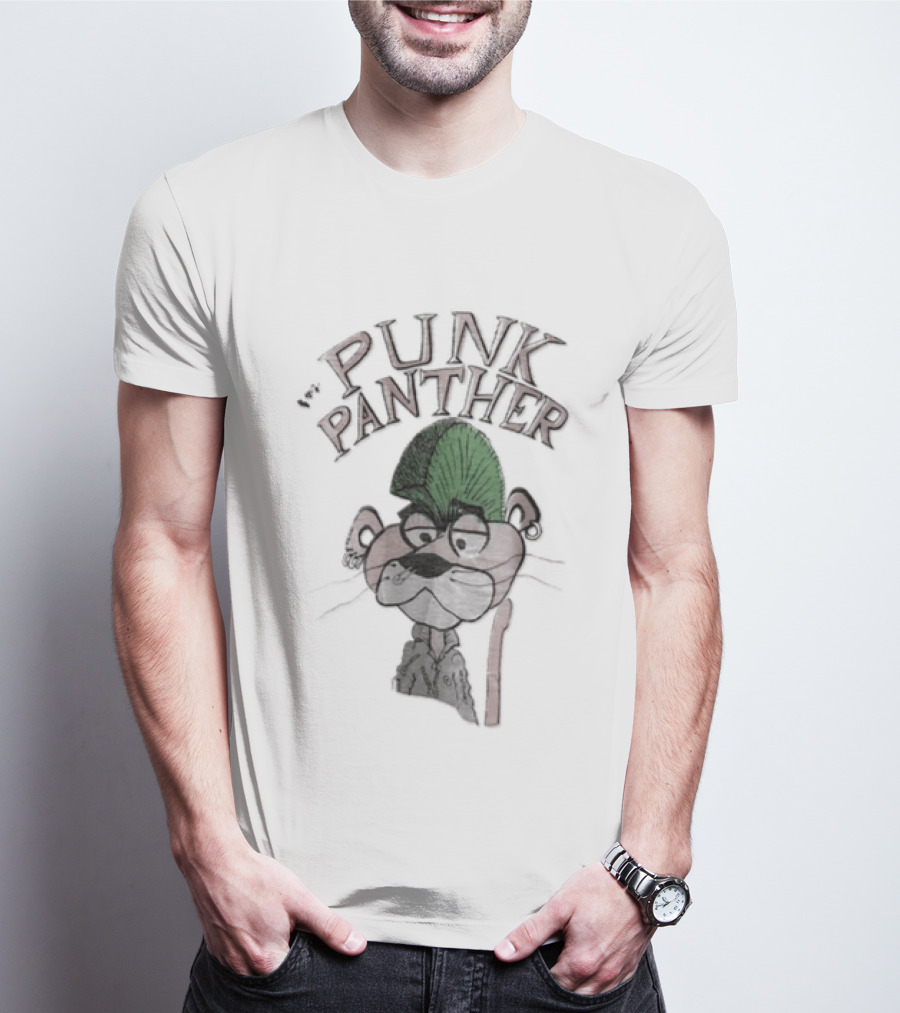 Punk Panther Green Mohawk Pink Panther T-Shirt
