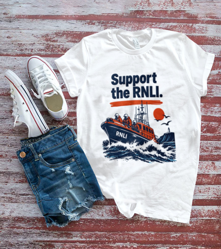 Support The RNLI Lifeboat Crew Royal National Lifeboat Institution T-Shirt