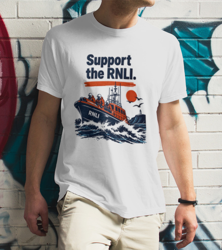Support The RNLI Lifeboat Crew Royal National Lifeboat Institution T-Shirt