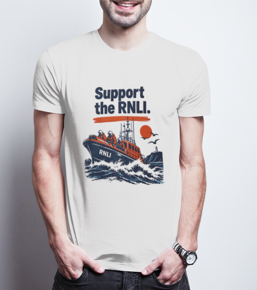 Support The RNLI Lifeboat Crew Royal National Lifeboat Institution T-Shirt