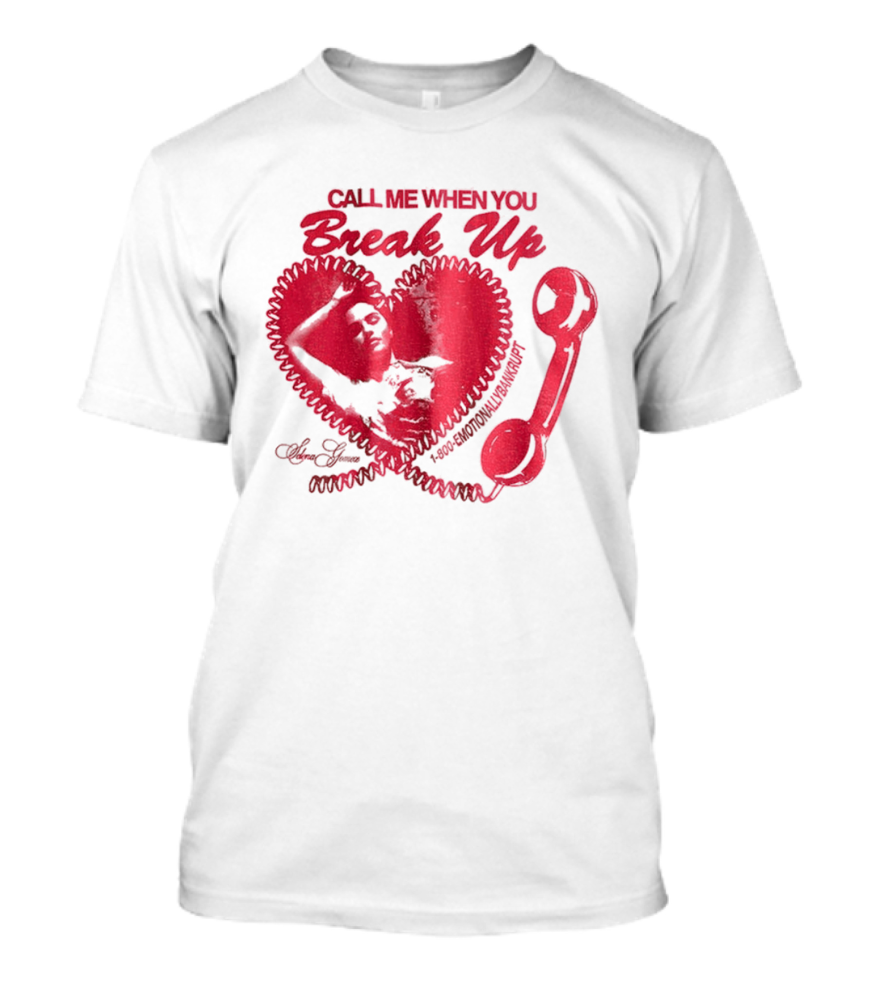 Selena Gomez Call Me When You Break Up Heart Wrench T-Shirt