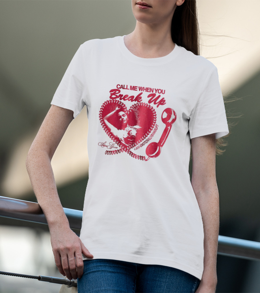 Selena Gomez Call Me When You Break Up Heart Wrench T-Shirt