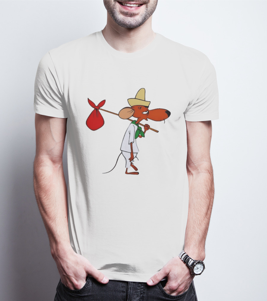 Speedy Gonzales Iconic Cartoon Character With Bindlestick T-Shirt