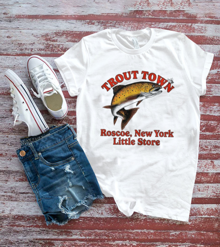Trout Town Roscoe New York Little Store Fish T-Shirt
