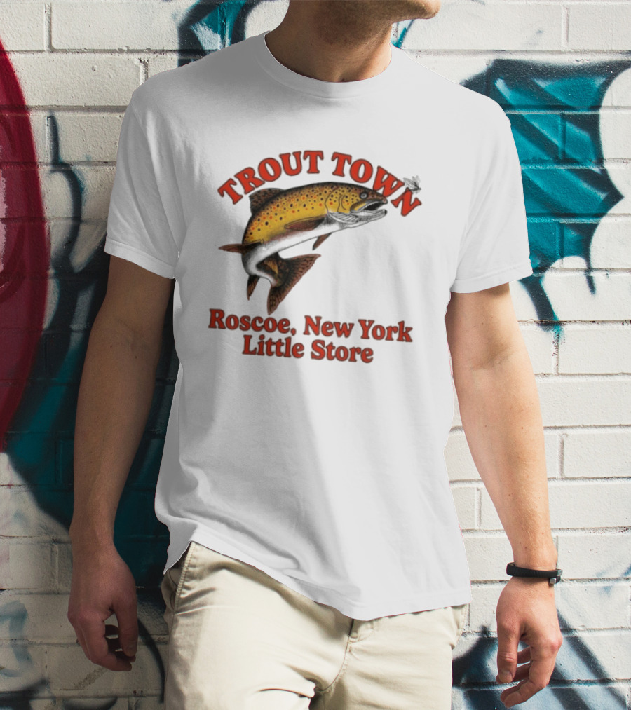 Trout Town Roscoe New York Little Store Fish T-Shirt