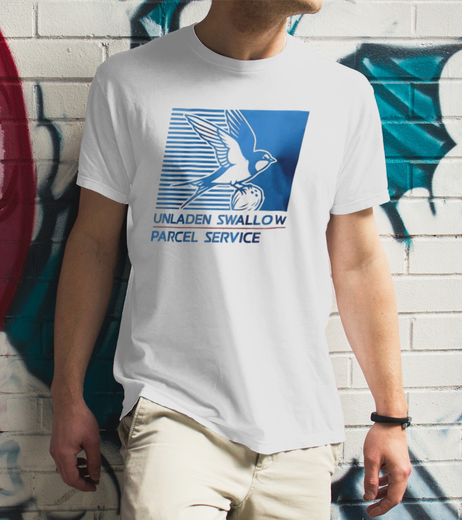 Unladen Swallow Parcel Service Monty Python T-Shirt