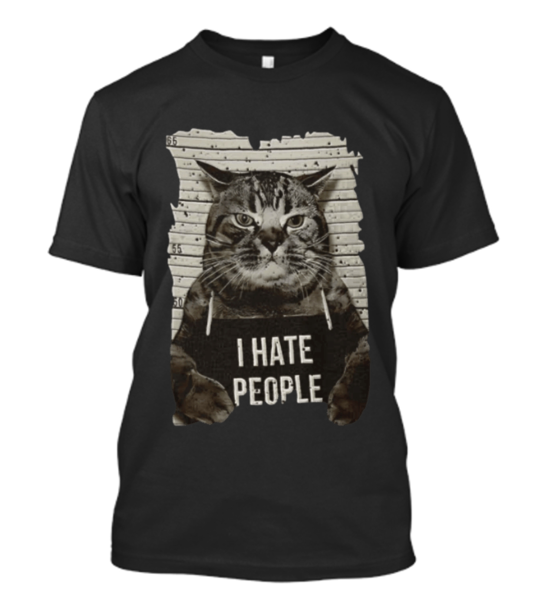 Grumpy Cat Shot I Hate People Funny Cat Meme T-Shirt