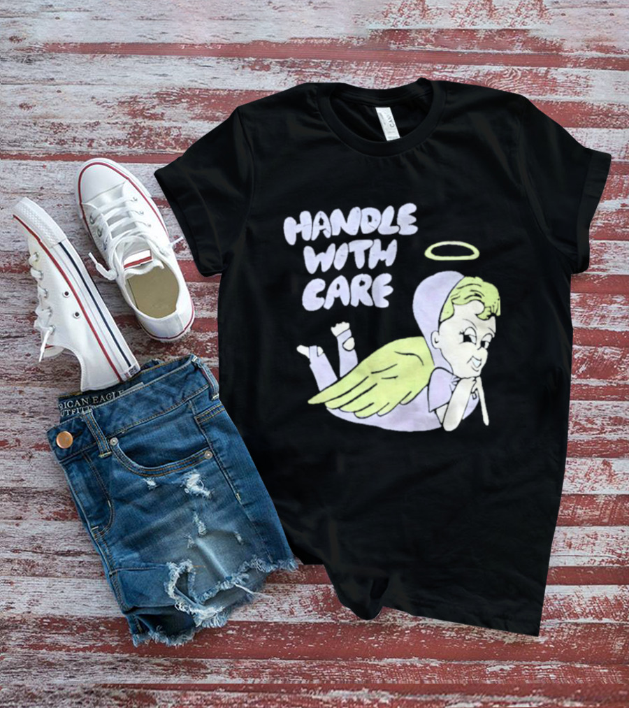 Handle With Care Angel Pastel Halo Wings T-Shirt