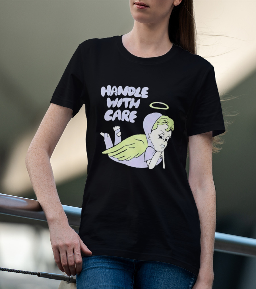 Handle With Care Angel Pastel Halo Wings T-Shirt
