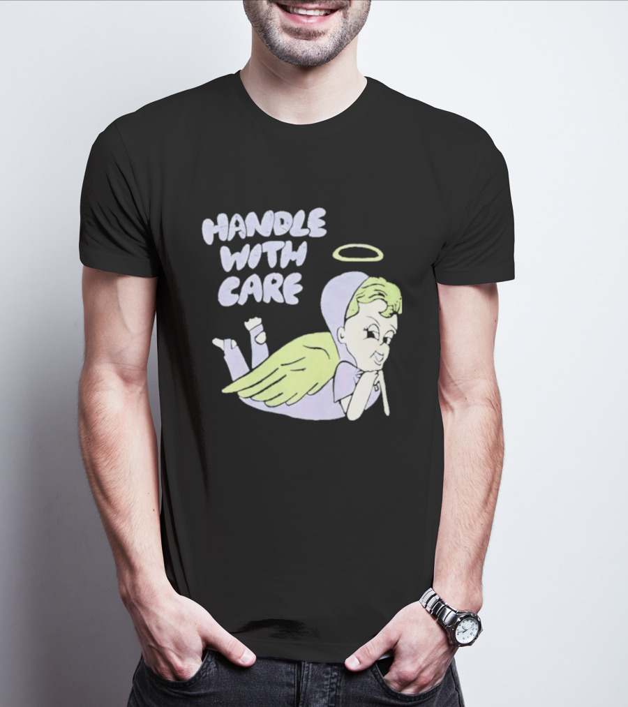 Handle With Care Angel Pastel Halo Wings T-Shirt