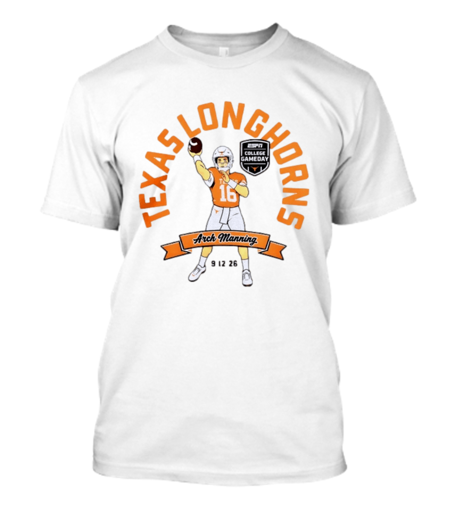 Arch Manning Texas Longhorns ESPN College Gameday 9 12 26 T-Shirt
