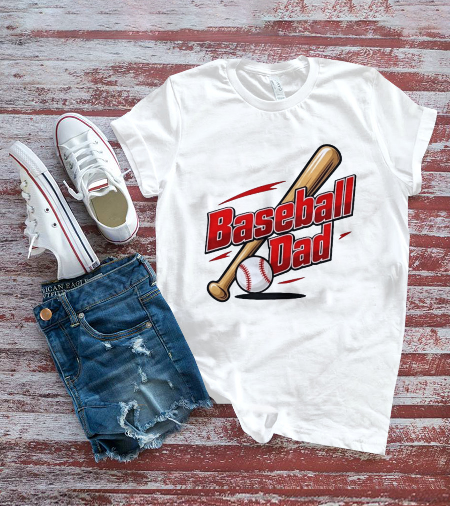 Baseball Dad Bat And Ball Sports T-Shirt