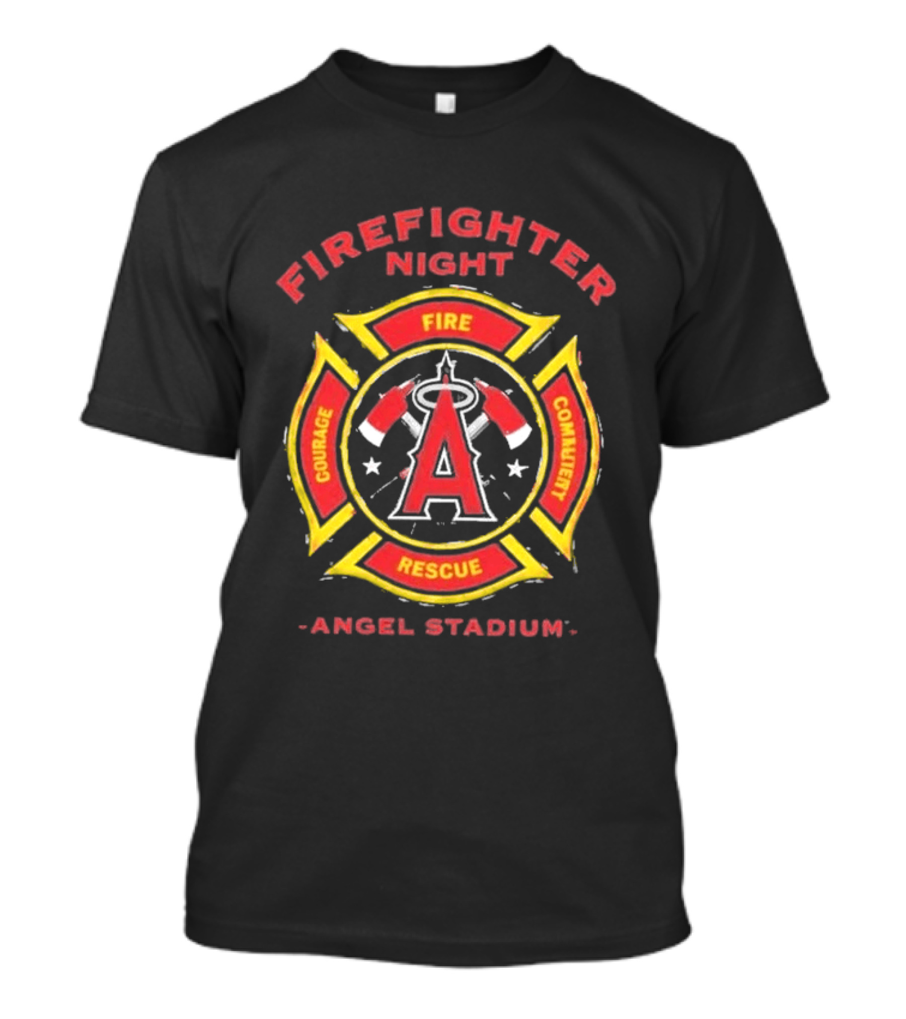 Los Angeles Angels Firefighter Night Angel Stadium Courage Commitment 2026 T-Shirt