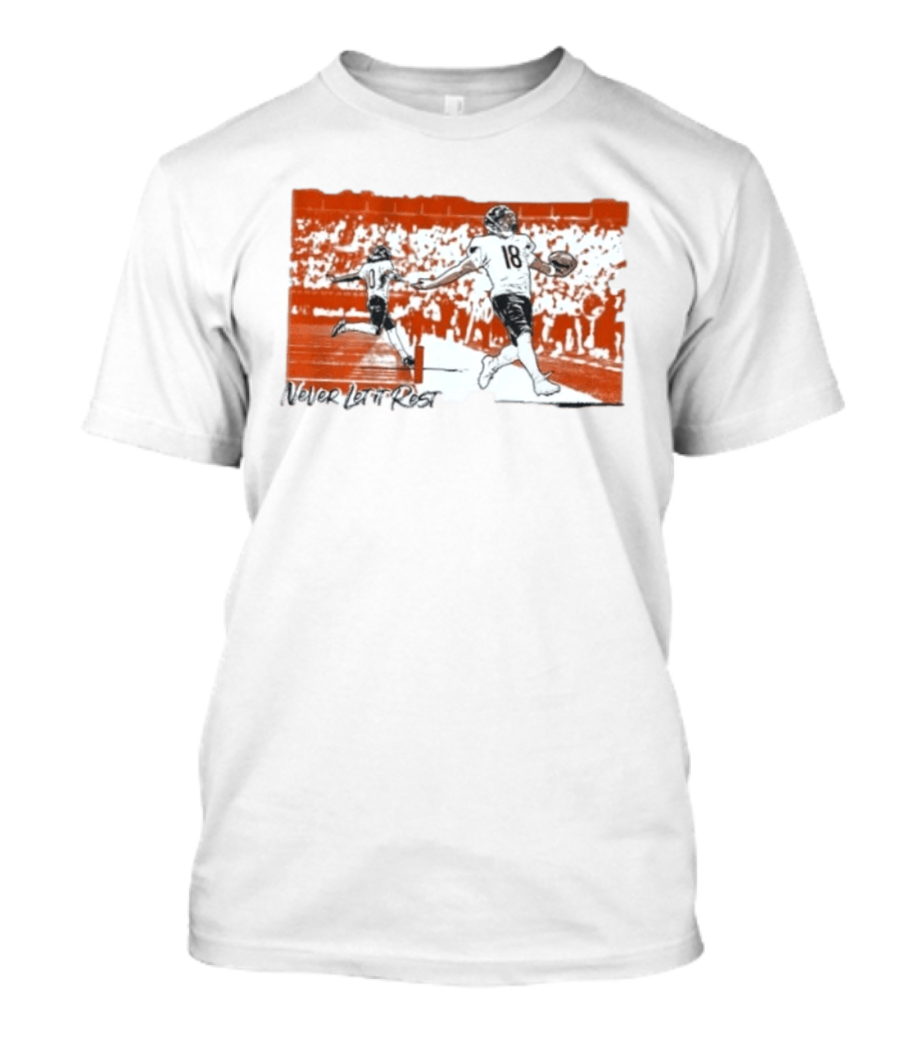 Caleb Williams Luther Burden III Never Let It Rest Chicago Bears Football T-Shirt