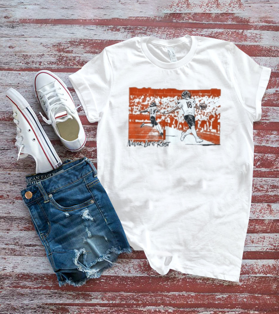 Caleb Williams Luther Burden III Never Let It Rest Chicago Bears Football T-Shirt