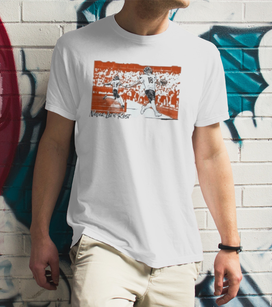 Caleb Williams Luther Burden III Never Let It Rest Chicago Bears Football T-Shirt