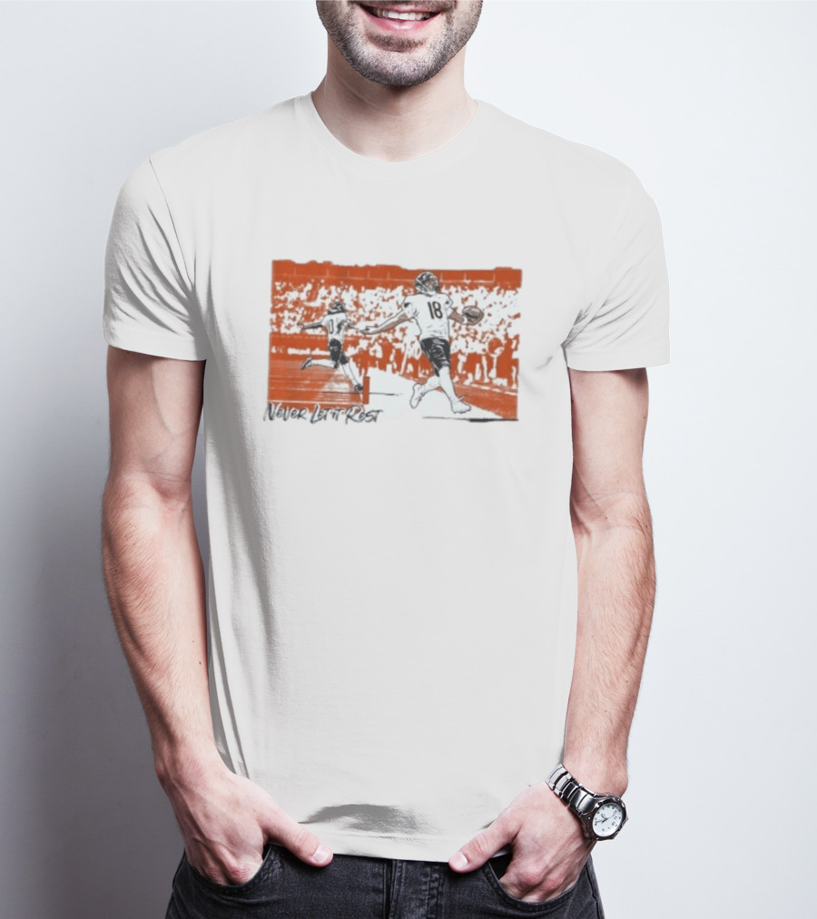Caleb Williams Luther Burden III Never Let It Rest Chicago Bears Football T-Shirt