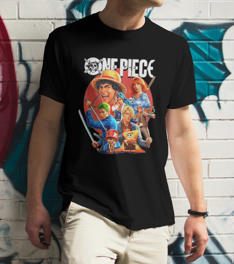 One Piece Anime 2026 Characters With Straw Hat Pirates Crew T-Shirt