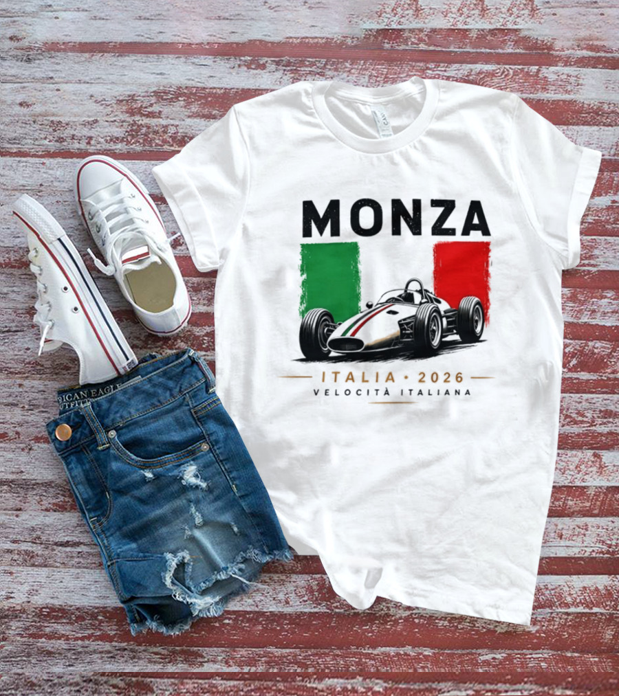 Monza Italia 2026 Velocita Italiana Formula 1 Racing Italian Flag T-Shirt