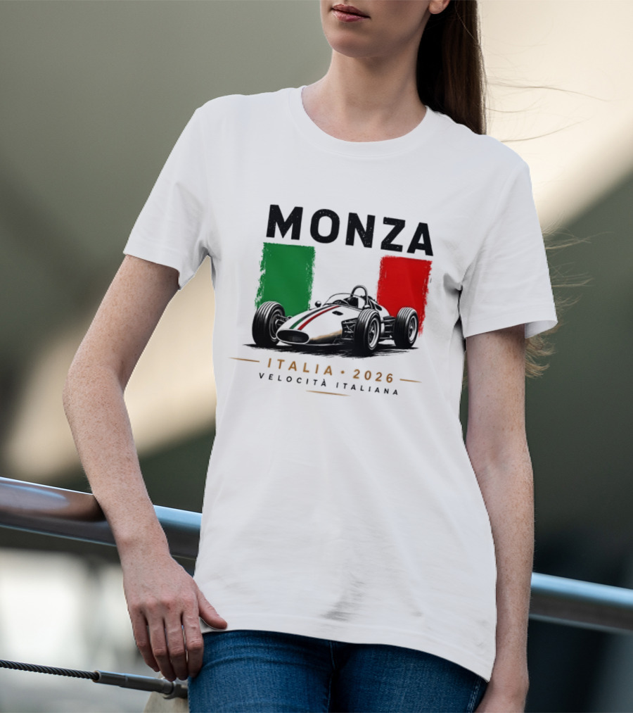 Monza Italia 2026 Velocita Italiana Formula 1 Racing Italian Flag T-Shirt