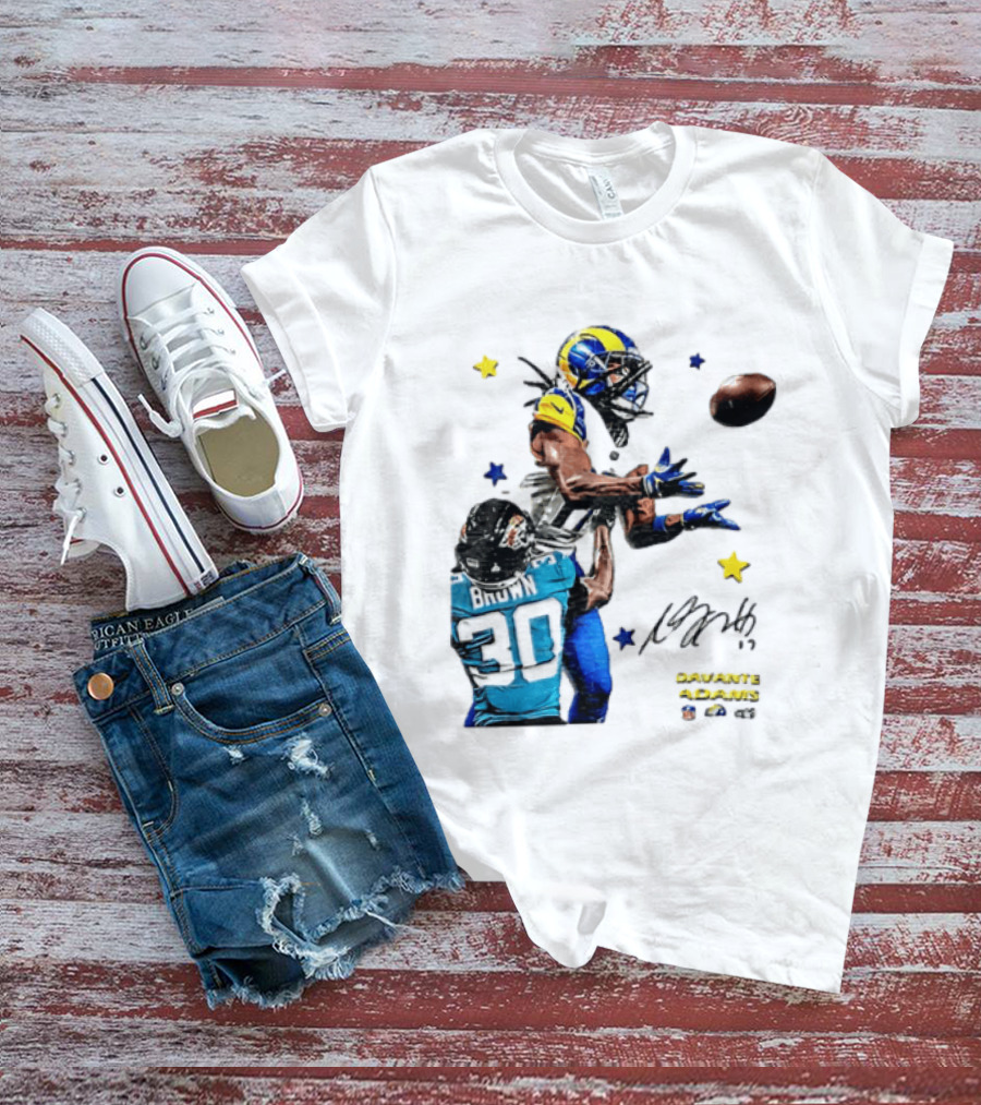 Davante Adams Las Vegas Raiders Brown Football Catch Duel T-Shirt