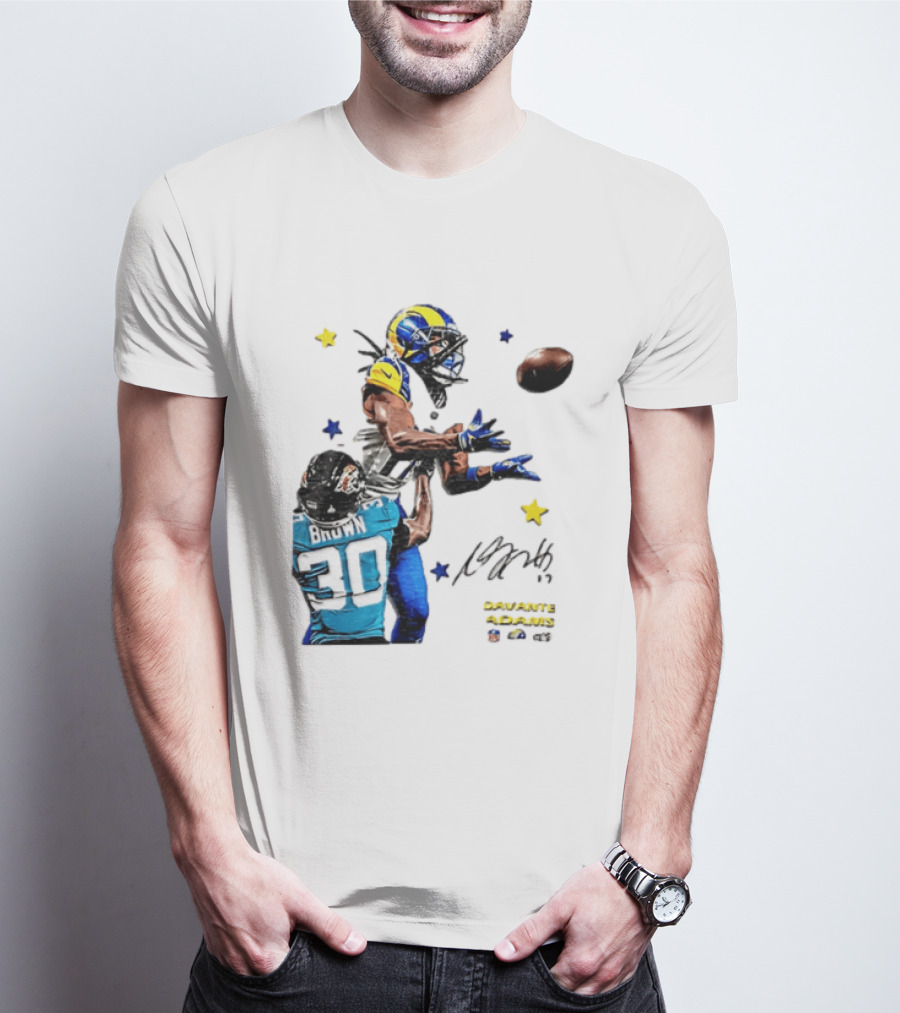 Davante Adams Las Vegas Raiders Brown Football Catch Duel T-Shirt