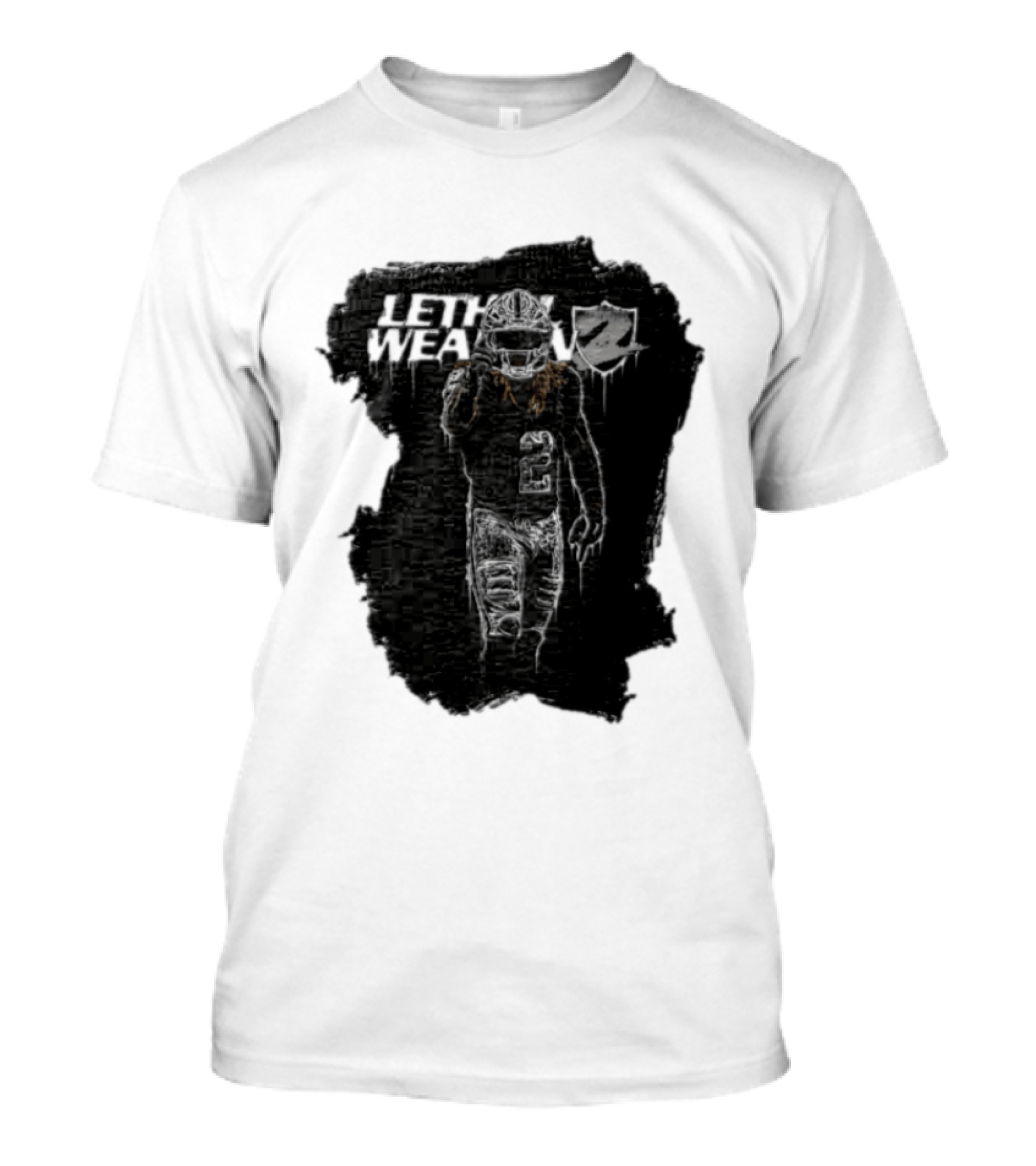 Las Vegas Raiders Davante Adams Lethal Weapon 17 Silver And Black Football T-Shirt