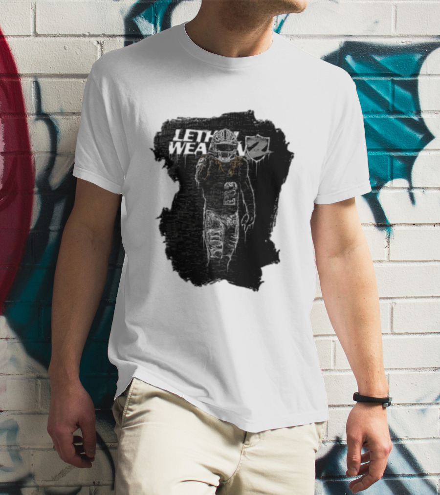Las Vegas Raiders Davante Adams Lethal Weapon 17 Silver And Black Football T-Shirt